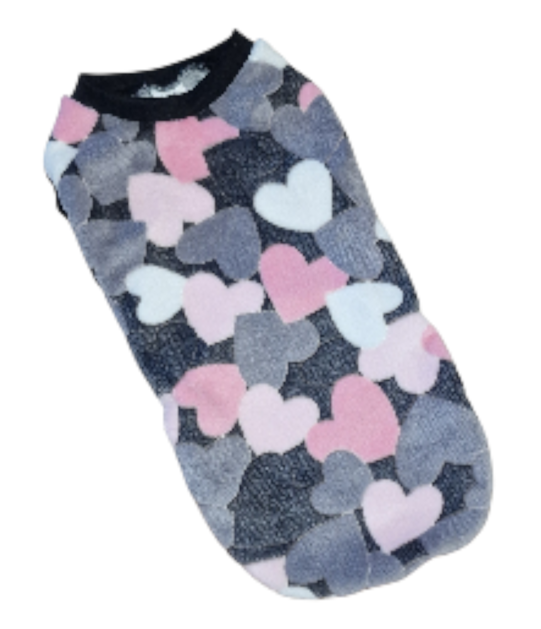 Wellsoft pulcsi szürke, színes szíves Tacskó fazon