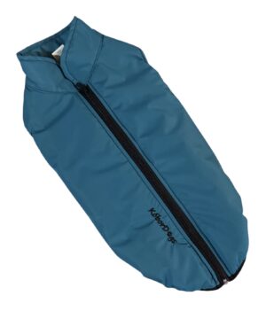 Téli kabát zöldeskék Tacskó fazon